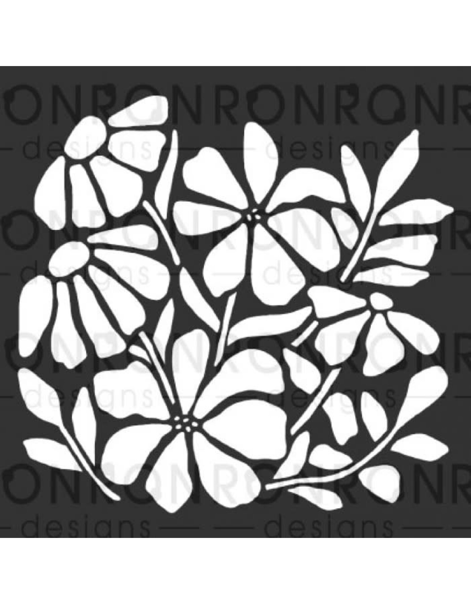 RONRON DESIGNS RONRON DESIGNS MARIKA LEMAY - DOUCE FLORAISON 6x6 STENCIL