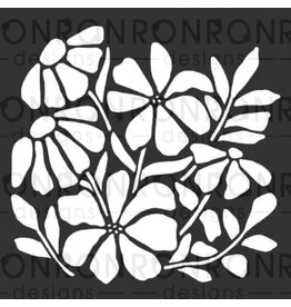 RONRON DESIGNS RONRON DESIGNS MARIKA LEMAY - DOUCE FLORAISON 6x6 STENCIL