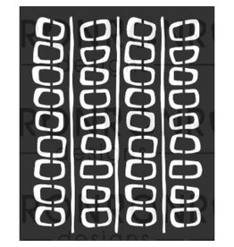 RONRON DESIGNS RONRON DESIGNS MARIKA LEMAY - BLOCS RÉTRO 1 3.5x4 STENCIL