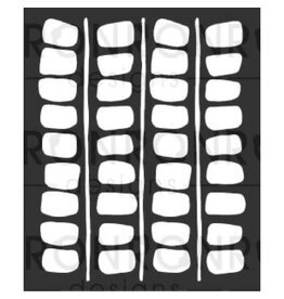 RONRON DESIGNS RONRON DESIGNS MARIKA LEMAY - BLOCS RÉTRO 2 3.5x4 STENCIL