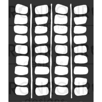 RONRON DESIGNS RONRON DESIGNS MARIKA LEMAY - BLOCS RÉTRO 2 3.5x4 STENCIL