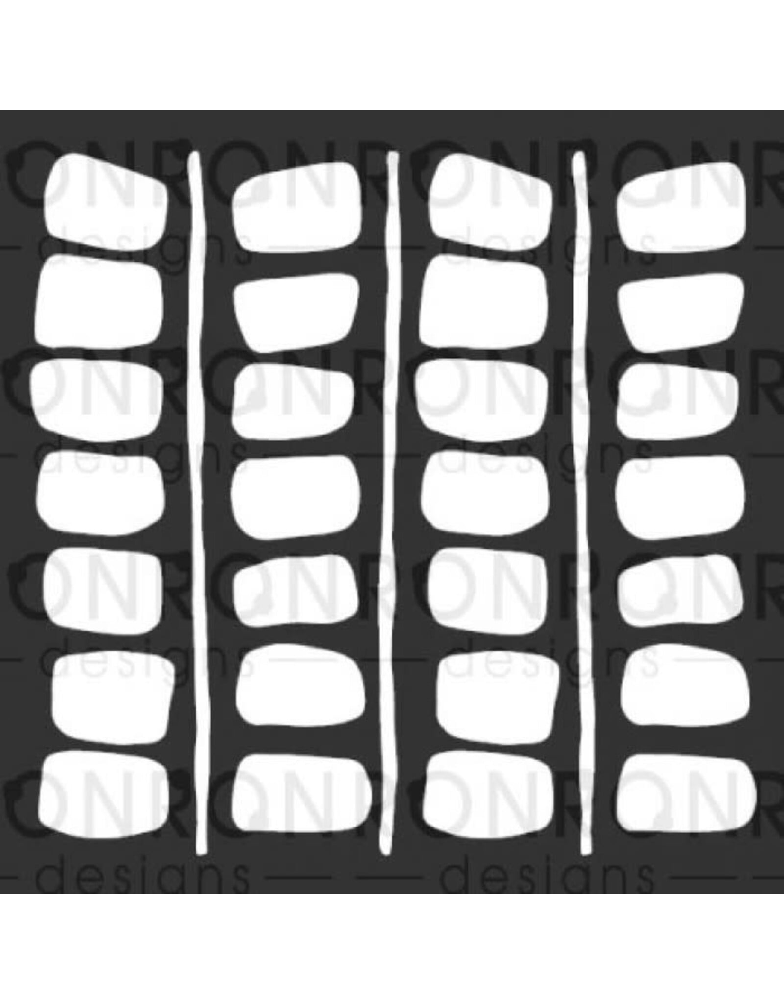RONRON DESIGNS RONRON DESIGNS MARIKA LEMAY - BLOCS RÉTRO 2 6x6 STENCIL