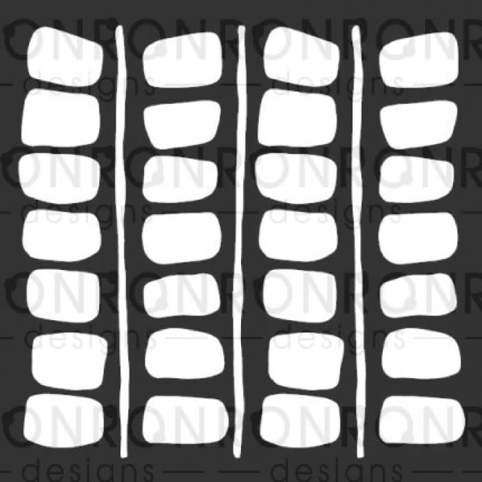 RONRON DESIGNS RONRON DESIGNS MARIKA LEMAY - BLOCS RÉTRO 2 6x6 STENCIL
