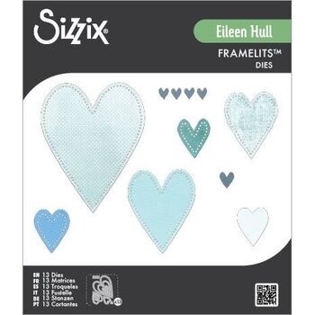 SIZZIX SIZZIX EILEEN HULL STITCHED HEARTS THINLITS DIE SET