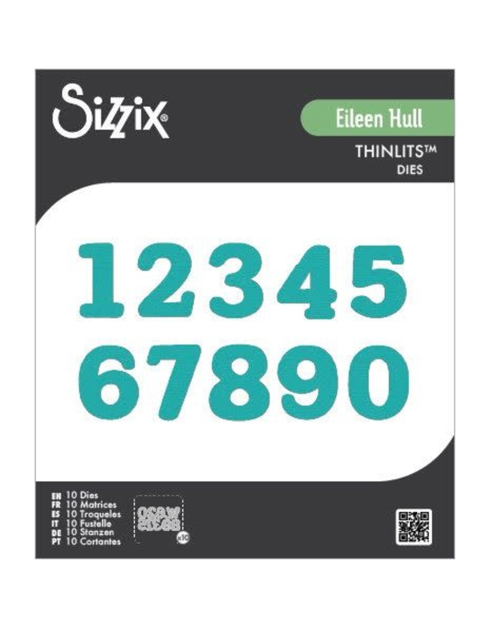 SIZZIX SIZZIX EILEEN HULL NORA NUMBERS THINLITS DIE SET