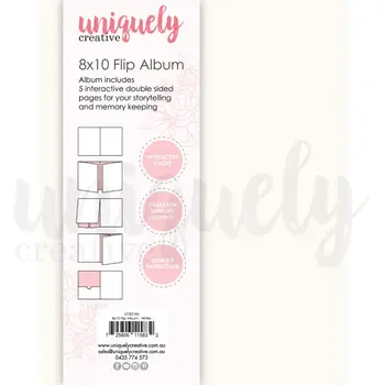 UNIQUELY CREATIVE UNIQUELY CREATIVE 8x10 WHITE FLIP ALBUM