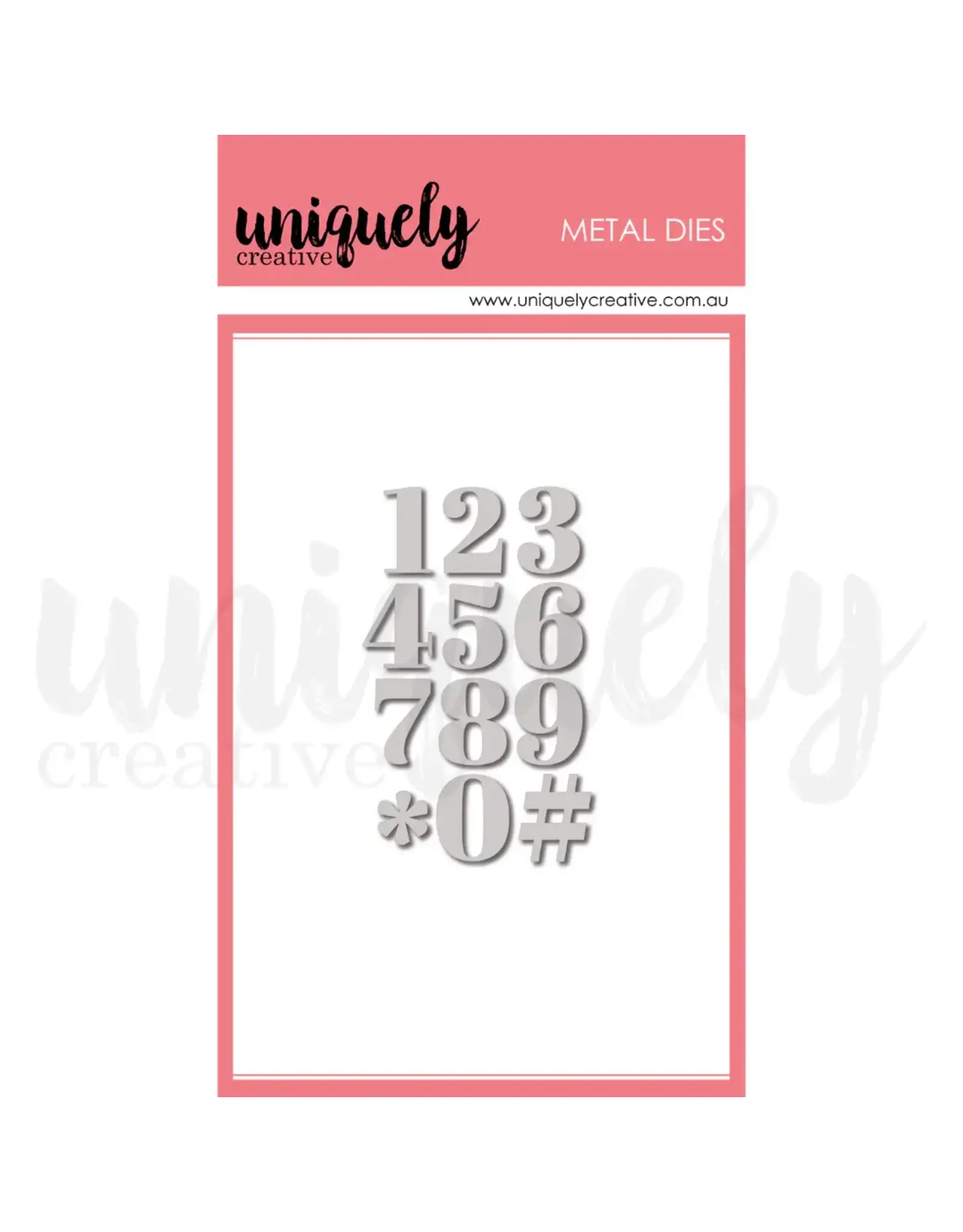 UNIQUELY CREATIVE UNIQUELY CREATIVE SERIF NUMBER DIE SET