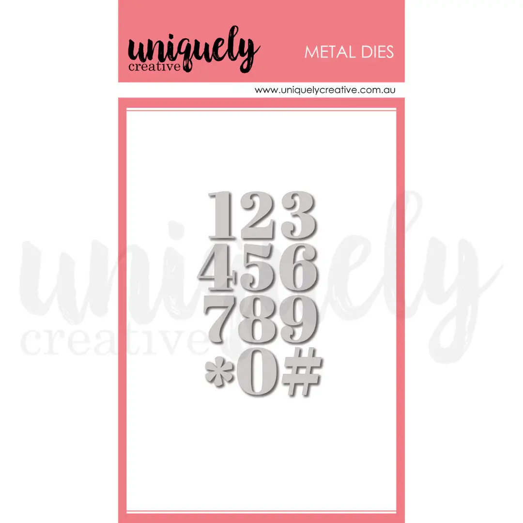 UNIQUELY CREATIVE UNIQUELY CREATIVE SERIF NUMBER DIE SET