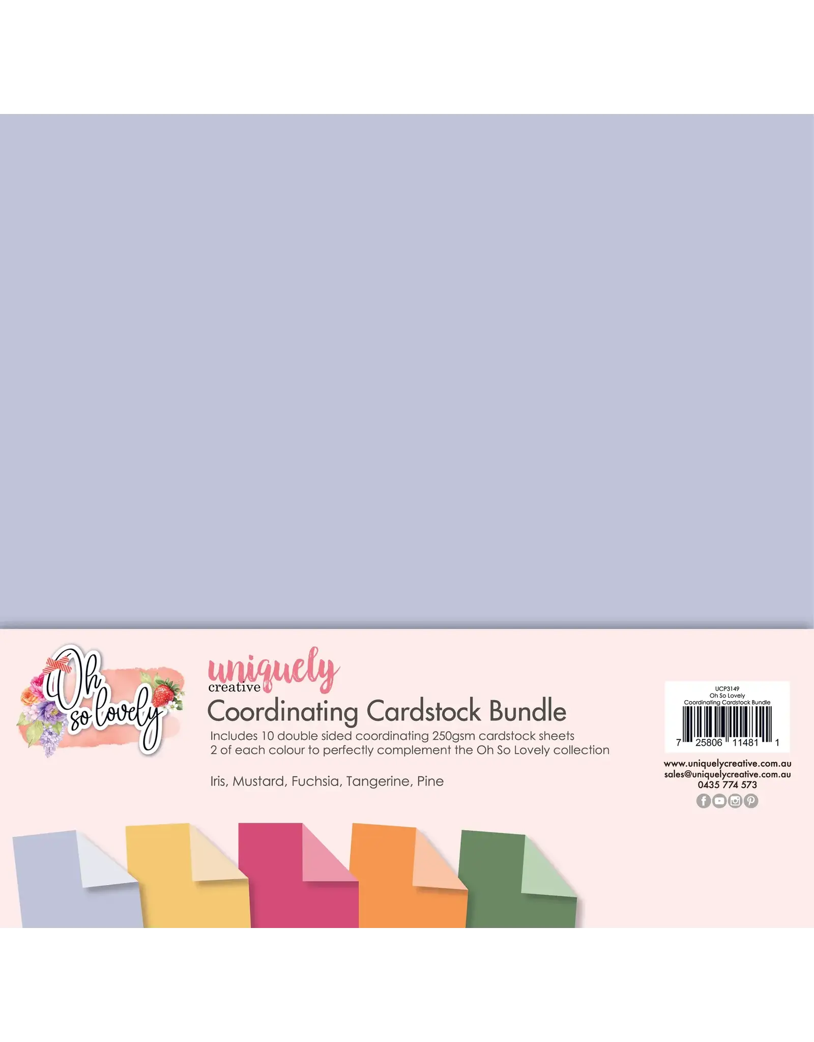 UNIQUELY CREATIVE UNIQUELY CREATIVE OH SO LOVELY 12x12 CARDSTOCK BUNDLE