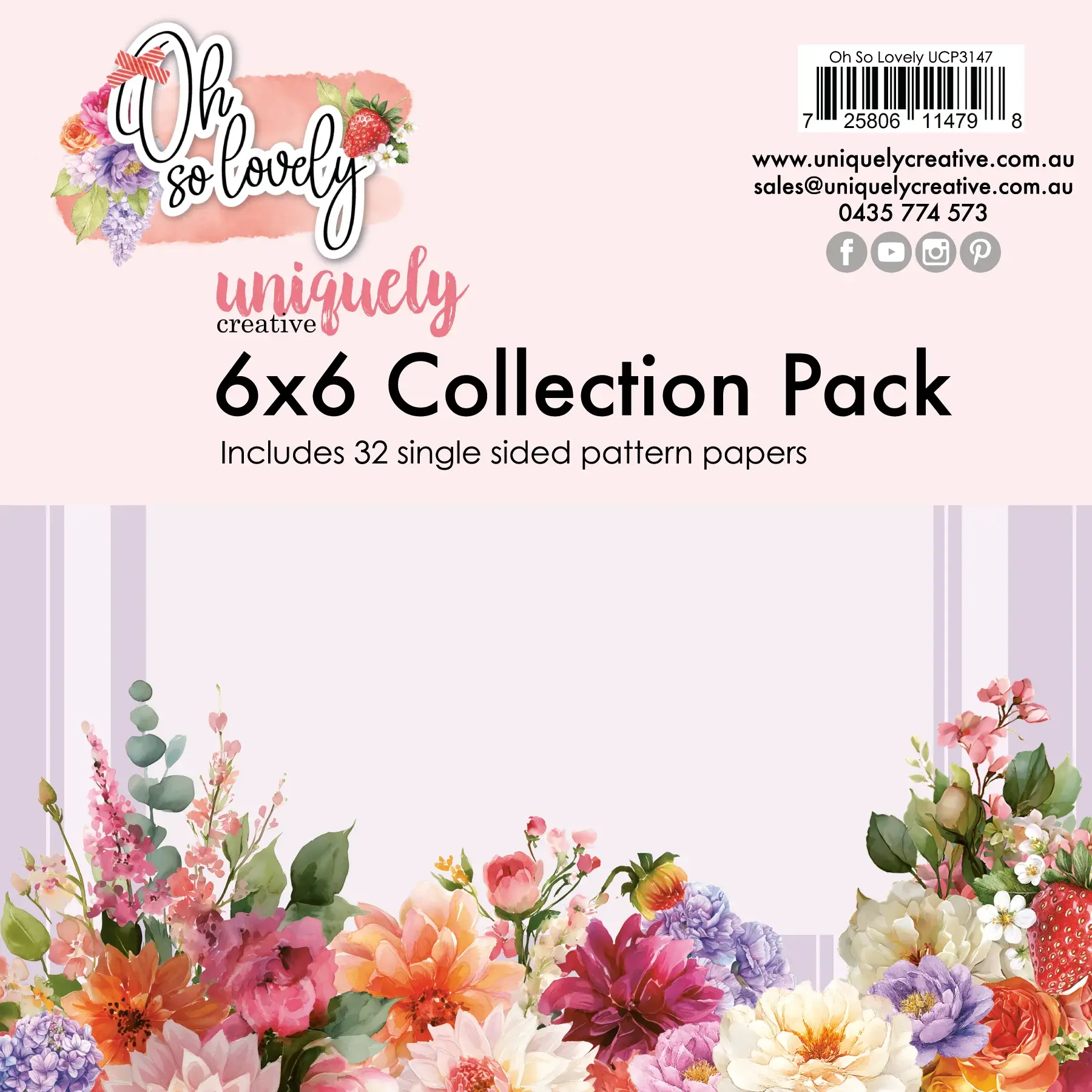 UNIQUELY CREATIVE UNIQUELY CREATIVE OH SO LOVELY 6x6 COLLECTION PACK