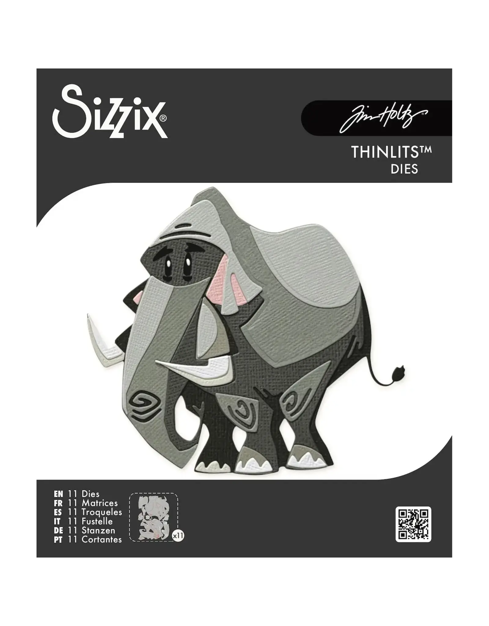 SIZZIX SIZZIX TIM HOLTZ CLARENCE COLORIZE THINLITS DIE 11PCS