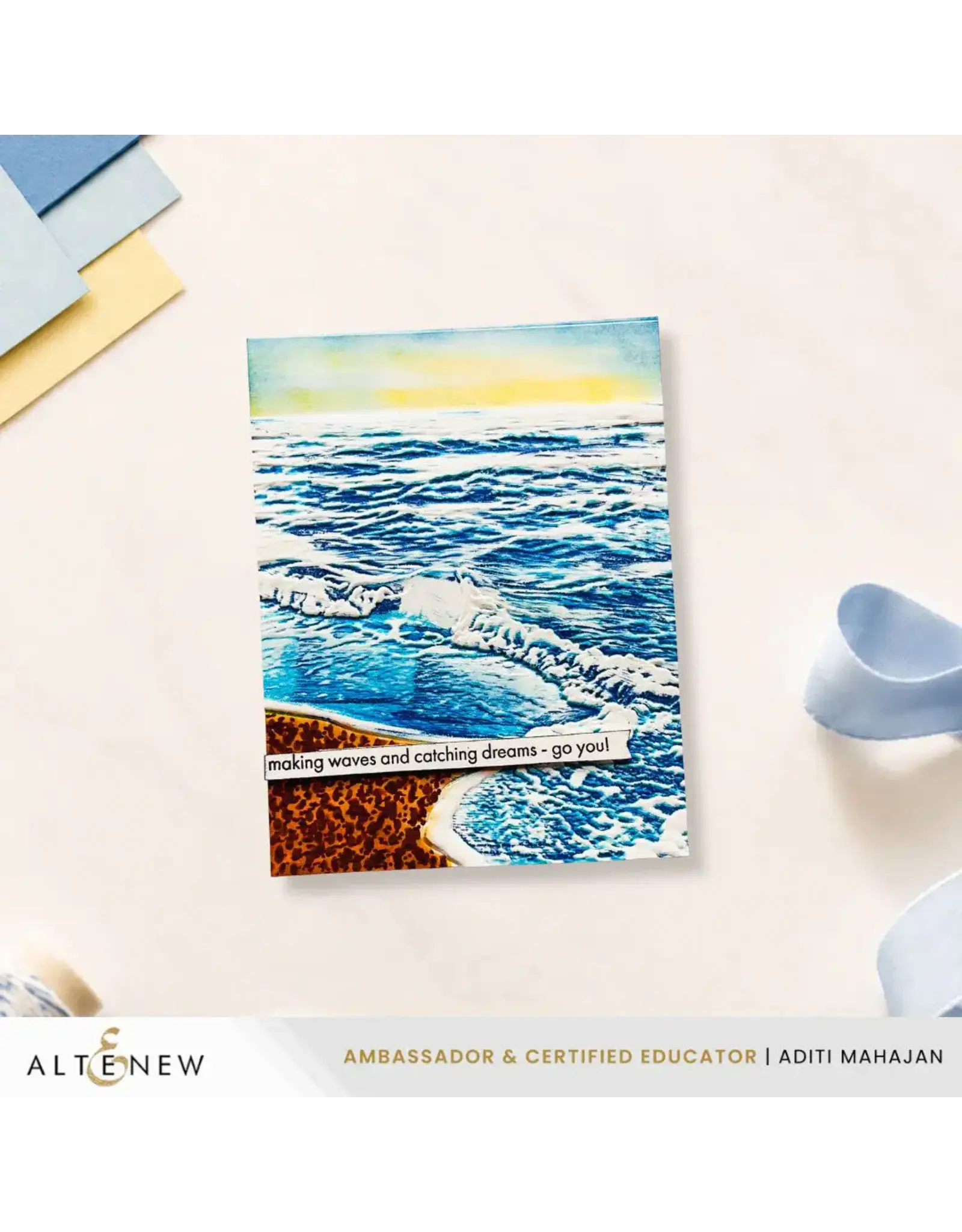 ALTENEW ALTENEW WHISPERING WAVES 3D EMBOSSING FOLDER