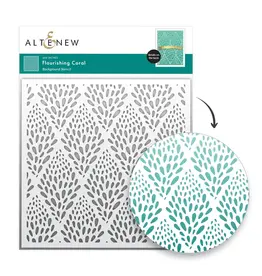 ALTENEW ALTENEW FLOURISHING CORAL 6x6 BACKGROUND STENCIL