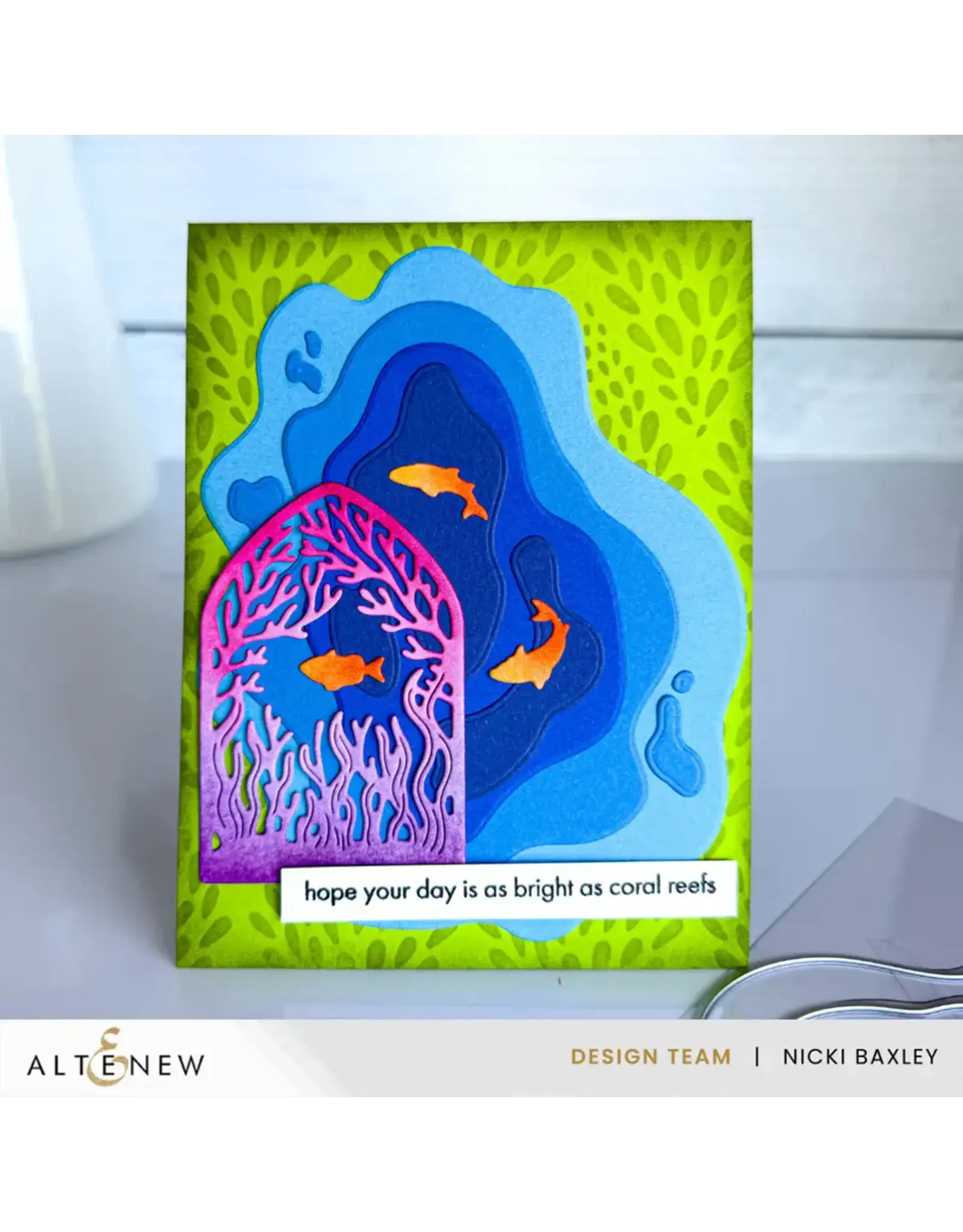 ALTENEW ALTENEW FLOURISHING CORAL 6x6 BACKGROUND STENCIL