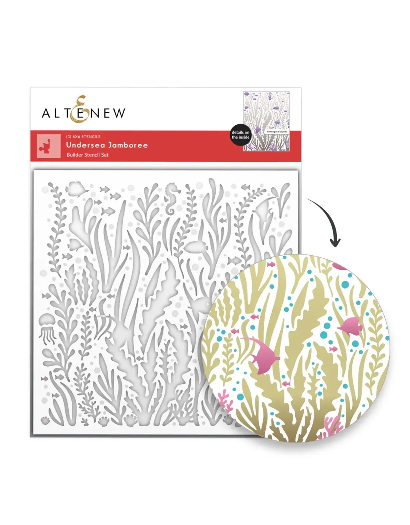 ALTENEW ALTENEW UNDERSEA JAMBOREE STENCIL SET 3/PK