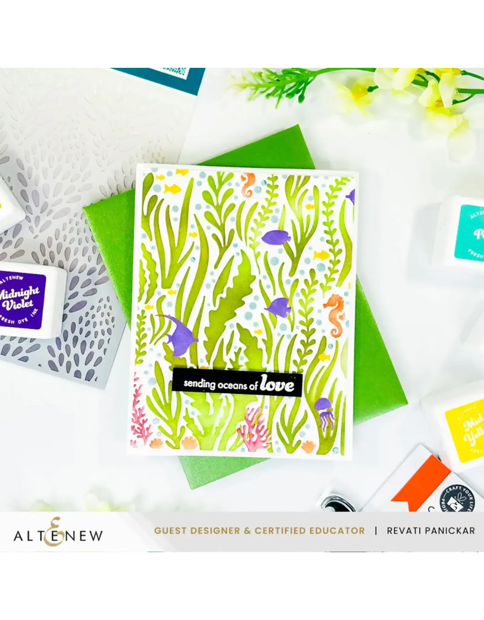ALTENEW ALTENEW UNDERSEA JAMBOREE STENCIL SET 3/PK