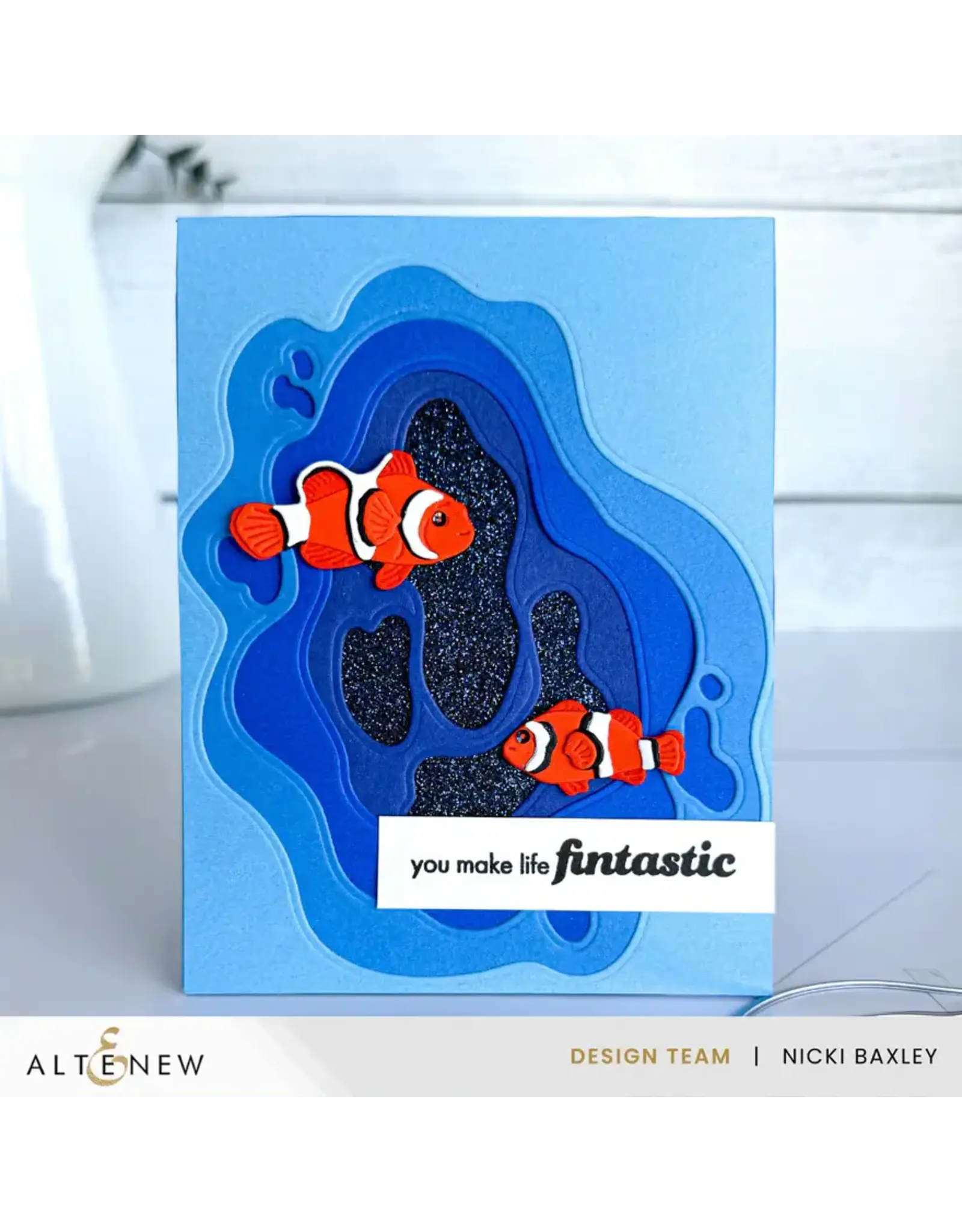 ALTENEW ALTENEW CRAFT YOUR LIFE PROJECT KIT: CORAL REEF WONDERS CLEAR STAMP, STENCIL SET, 3D EMBOSSING FOLDER AND DIE SET BUNDLE