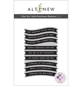 ALTENEW ALTENEW ONE-GO: SOLID SENTIMENT BANNERS DIE