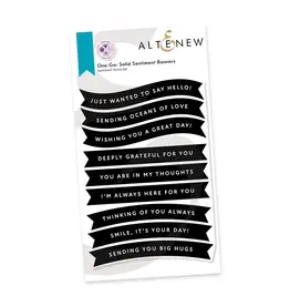 ALTENEW ALTENEW ONE-GO: SOLID SENTIMENT BANNERS CLEAR STAMP SET