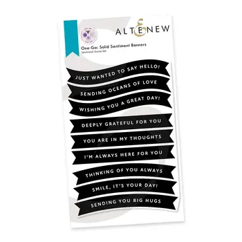 ALTENEW ALTENEW ONE-GO: SOLID SENTIMENT BANNERS CLEAR STAMP SET