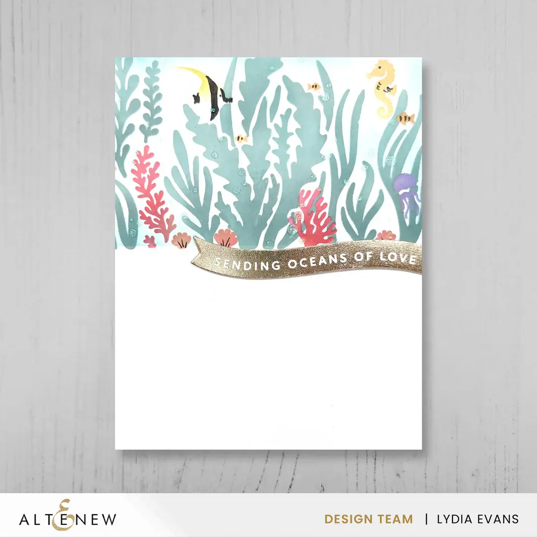 ALTENEW ALTENEW ONE-GO: SOLID SENTIMENT BANNERS CLEAR STAMP SET
