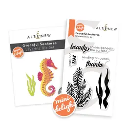 ALTENEW ALTENEW MINI DELIGHT: GRACEFUL SEAHORSE CLEAR STAMP & DIE SET