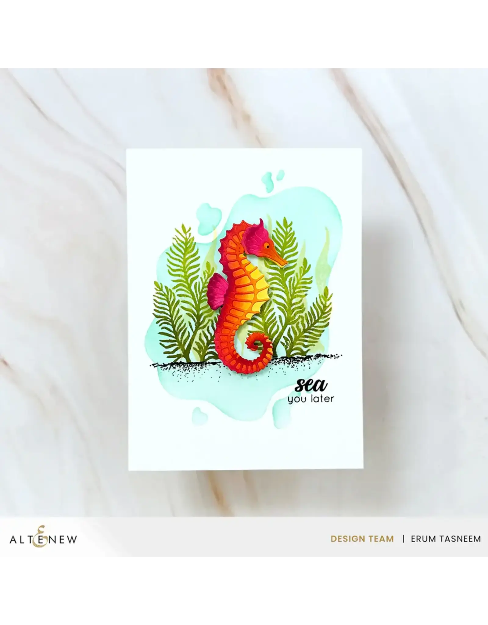 ALTENEW ALTENEW MINI DELIGHT: GRACEFUL SEAHORSE CLEAR STAMP & DIE SET