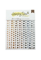 HONEY BEE HONEY BEE STAMPS GRAIN AND GRUNGE GEM STICKERS