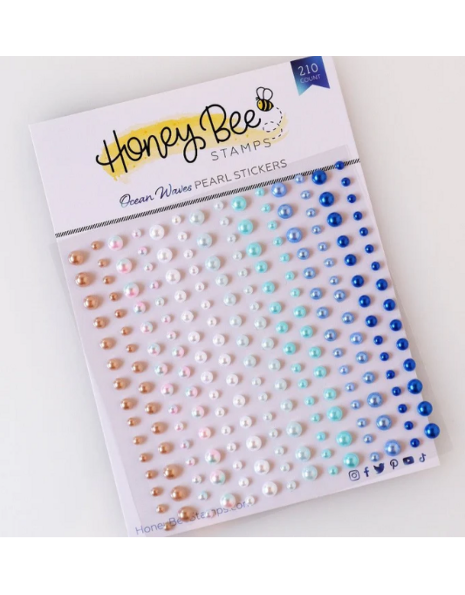 HONEY BEE HONEY BEE STAMPS OCEAN WAVES PEARL STICKERS