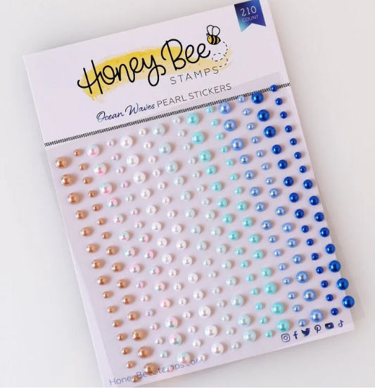 HONEY BEE STAMPS HONEY BEE STAMPS OCEAN WAVES PEARL STICKERS