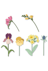 HONEY BEE HONEY BEE STAMPS LOVELY LAYERS: MINI SPRING FLORALS DIE SET