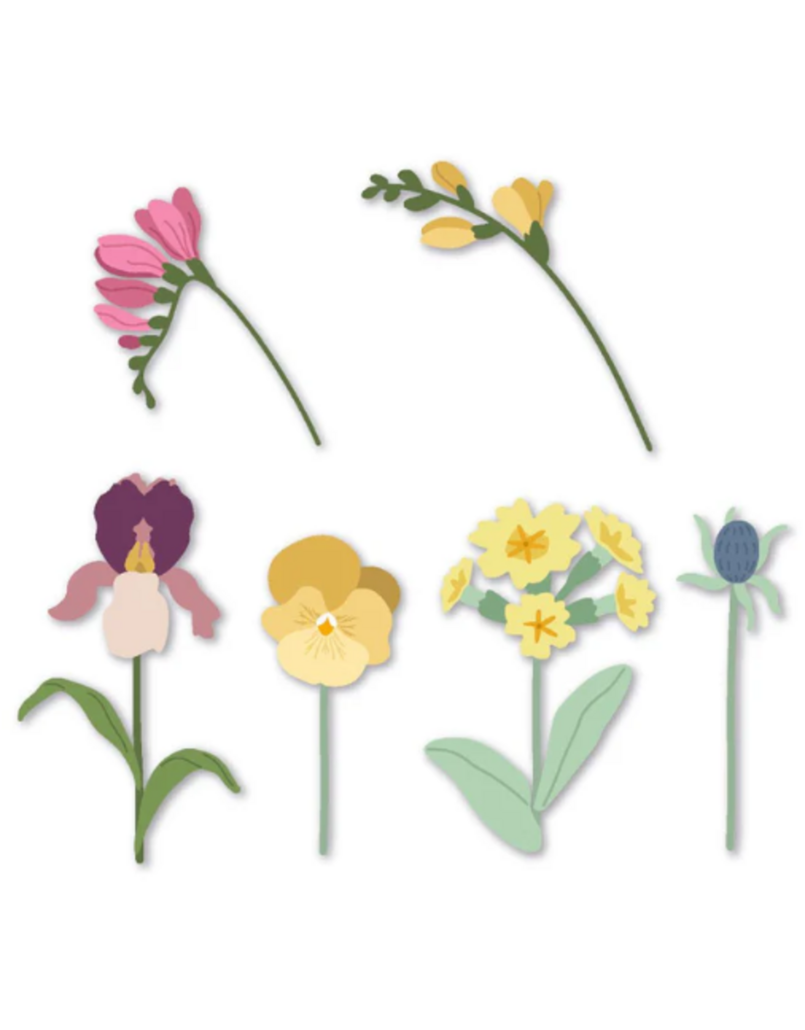 HONEY BEE HONEY BEE STAMPS LOVELY LAYERS: MINI SPRING FLORALS DIE SET
