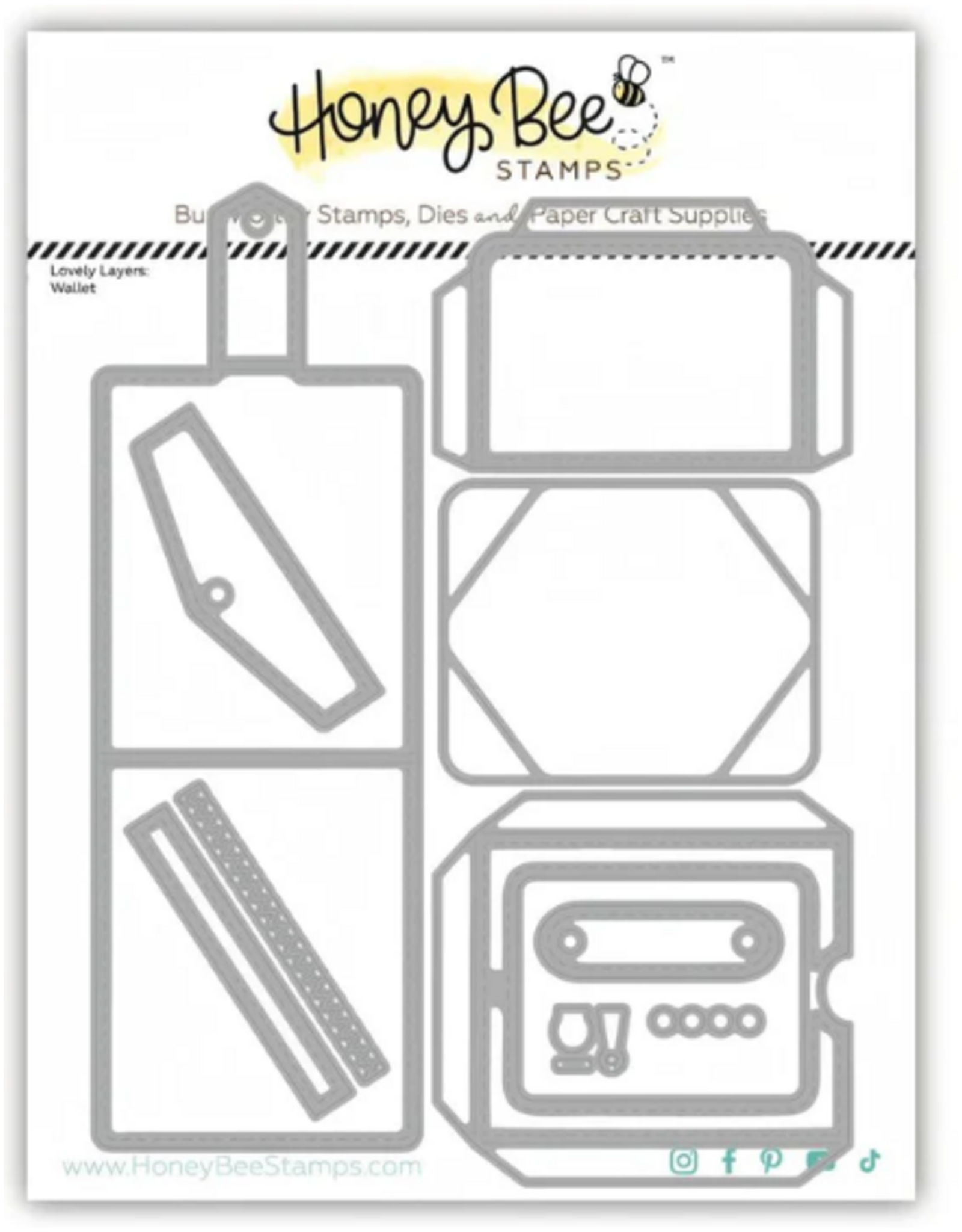 HONEY BEE HONEY BEE STAMPS LOVELY LAYERS: WALLET DIE SET