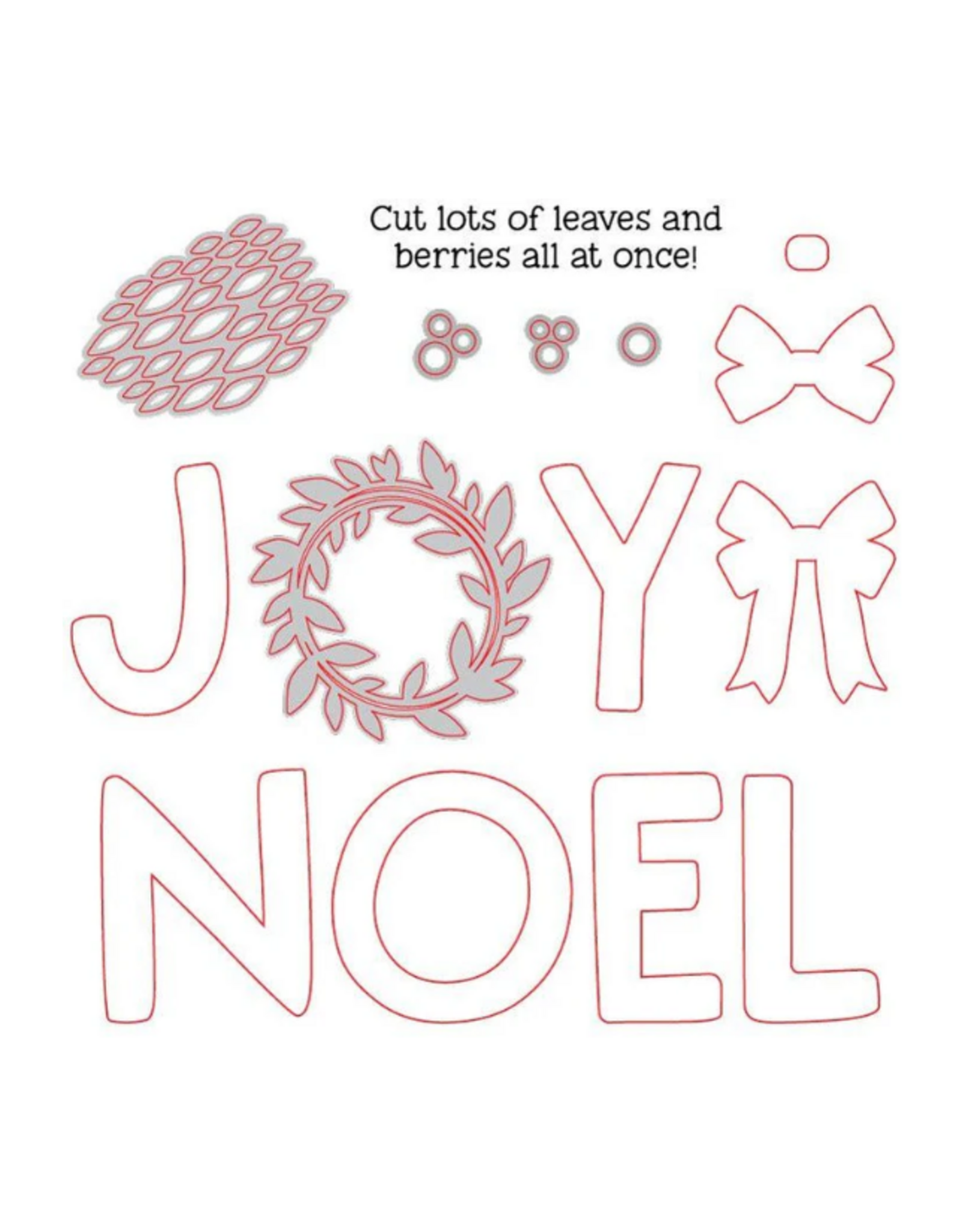 HONEY BEE HONEY BEE STAMPS JOY NOEL WREATH DIE SET