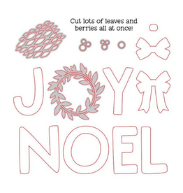 HONEY BEE HONEY BEE STAMPS JOY NOEL WREATH DIE SET