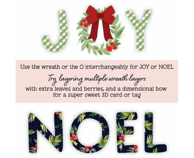 HONEY BEE STAMPS HONEY BEE STAMPS JOY NOEL WREATH DIE SET