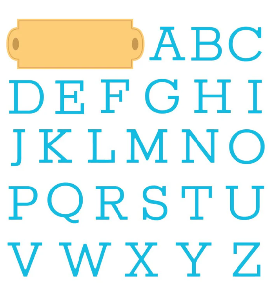 HONEY BEE STAMPS HONEY BEE STAMPS SERIF MONOGRAM DIE SET