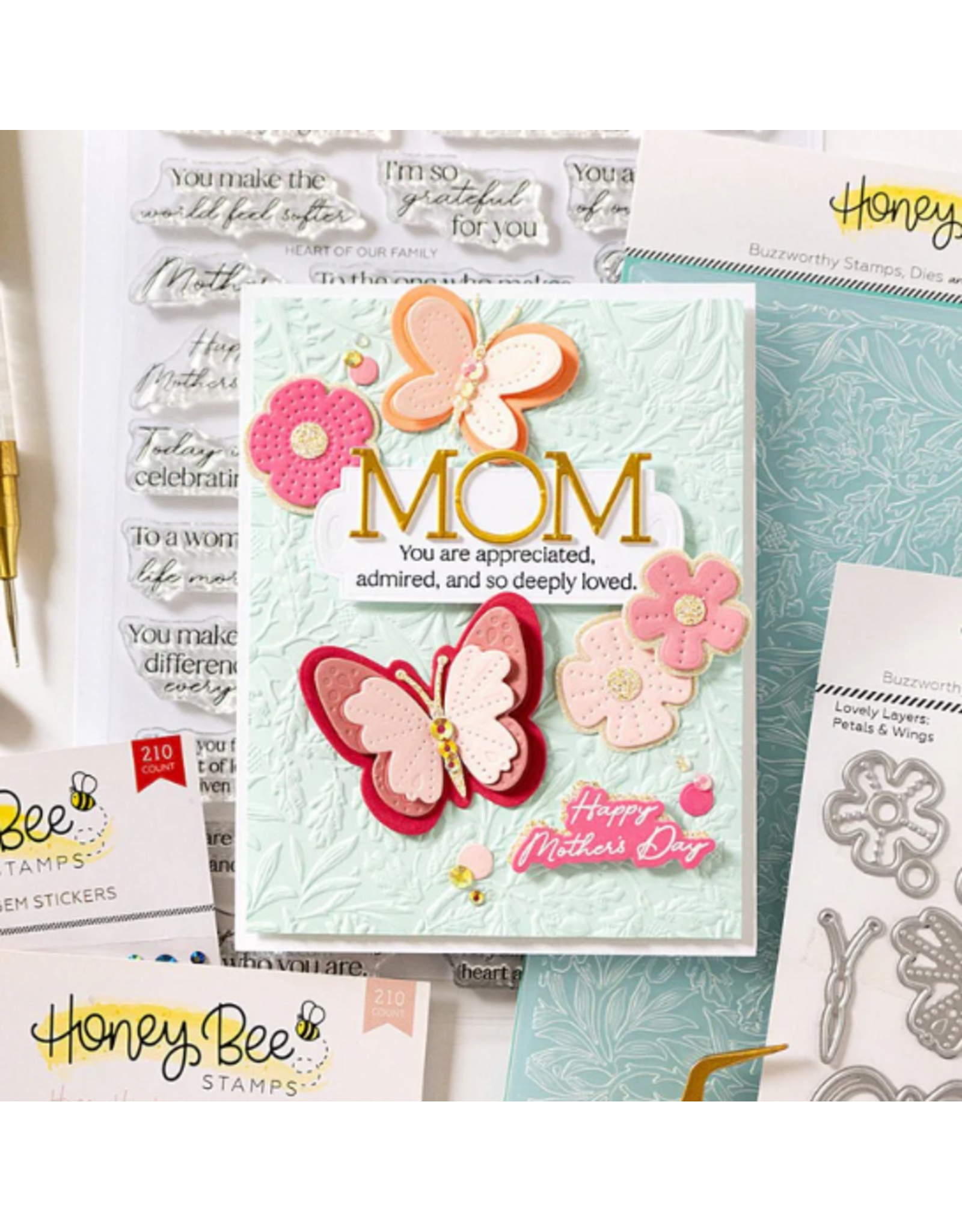 HONEY BEE HONEY BEE STAMPS SERIF MONOGRAM DIE SET