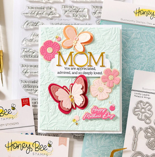 HONEY BEE STAMPS HONEY BEE STAMPS SERIF MONOGRAM DIE SET