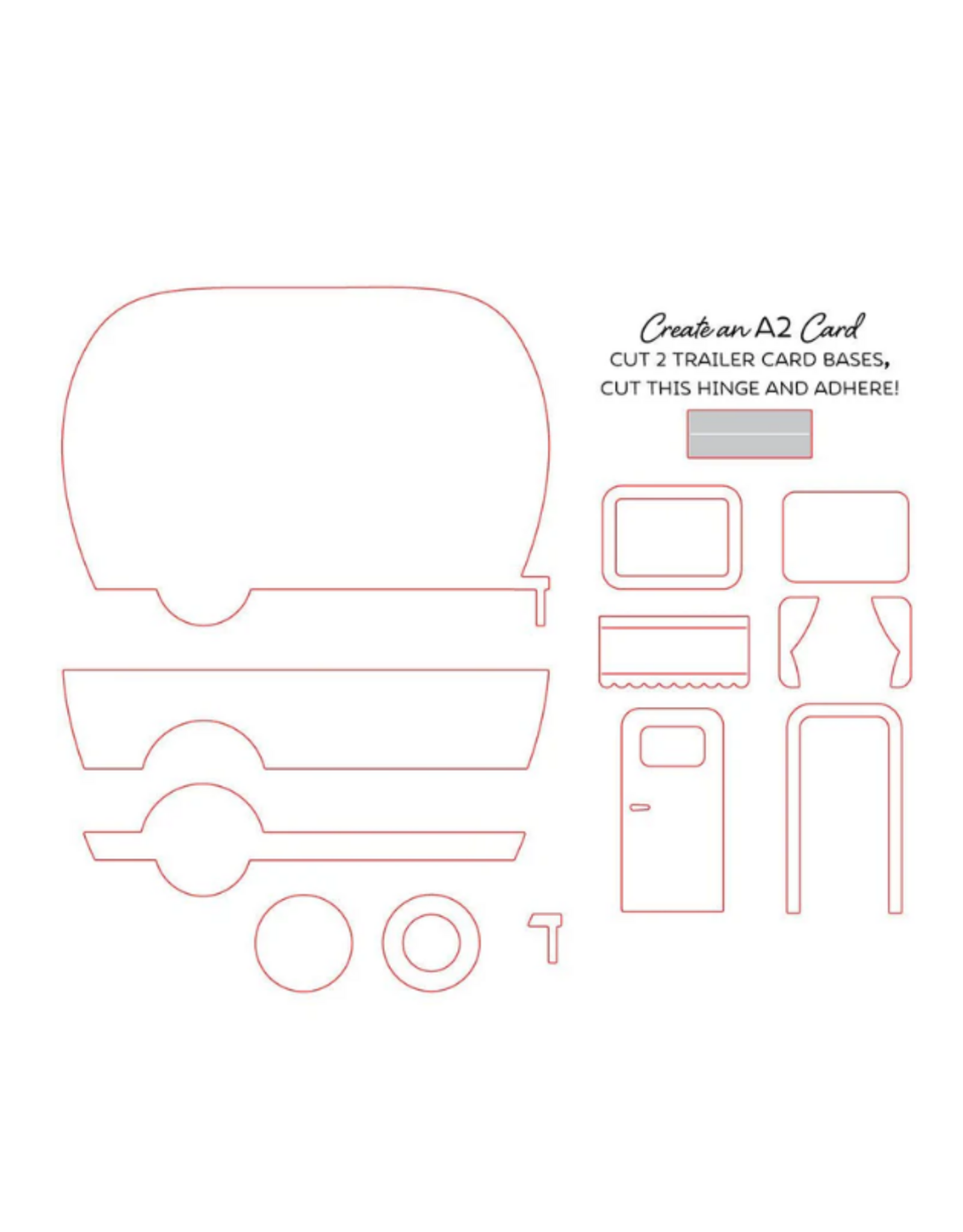 HONEY BEE HONEY BEE STAMPS CAMP TRAILER CARD DIE SET