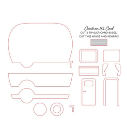 HONEY BEE HONEY BEE STAMPS CAMP TRAILER CARD DIE SET