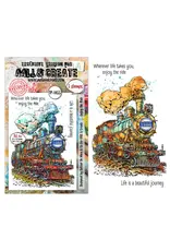 AALL & CREATE AALL & CREATE AUTOUR DE MWA #1455 ENJOY THE RIDE A6 CLEAR STAMP SET