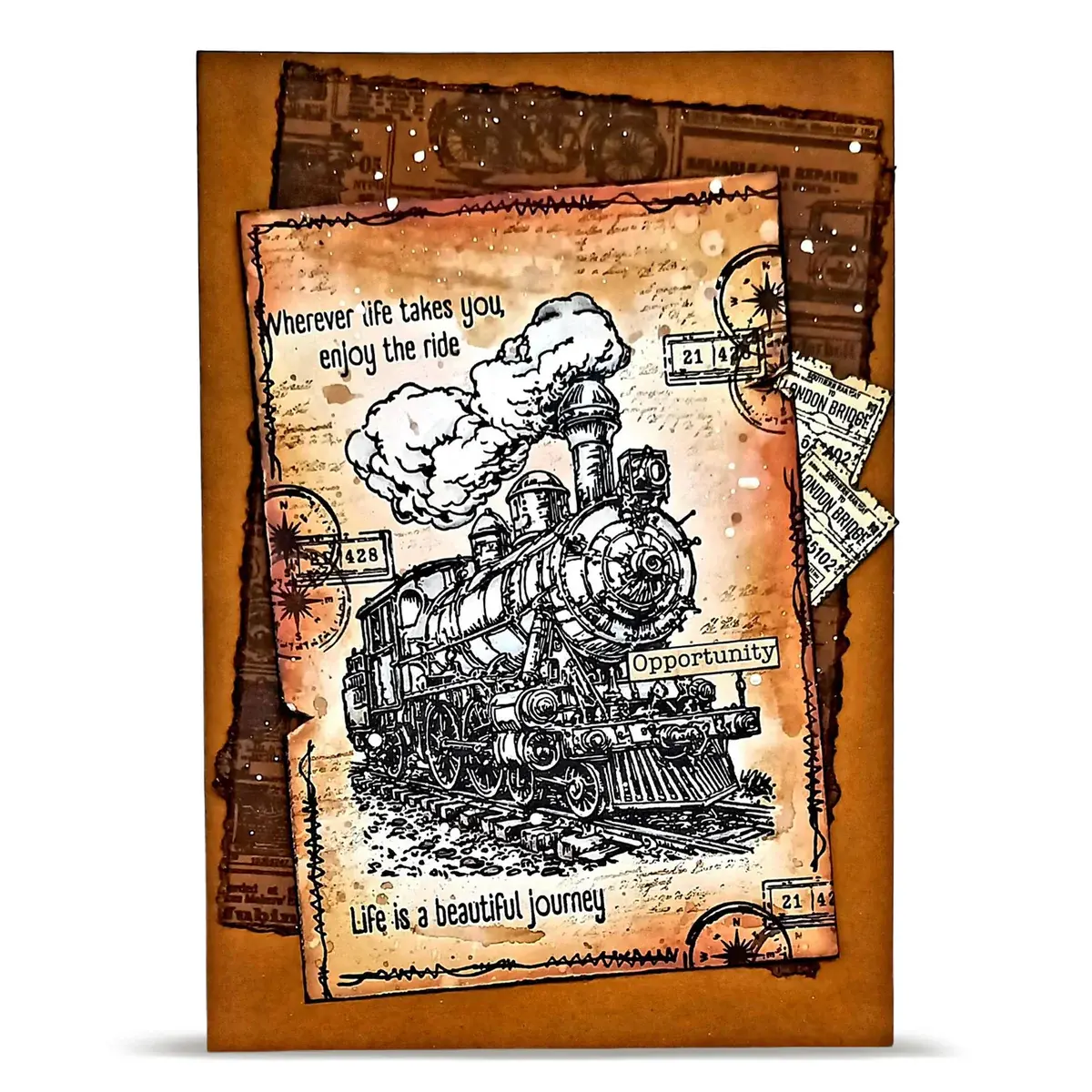 AALL & CREATE AALL & CREATE AUTOUR DE MWA #1455 ENJOY THE RIDE A6 CLEAR STAMP SET