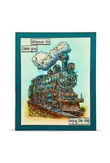 AALL & CREATE AALL & CREATE AUTOUR DE MWA #1455 ENJOY THE RIDE A6 CLEAR STAMP SET
