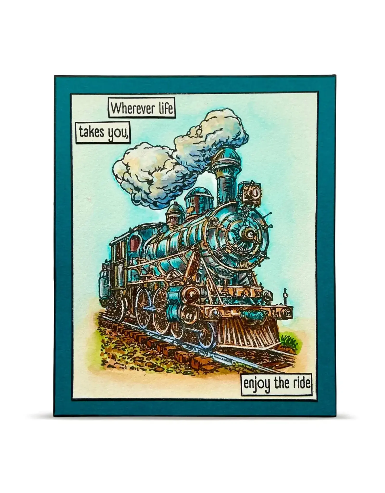 AALL & CREATE AALL & CREATE AUTOUR DE MWA #1455 ENJOY THE RIDE A6 CLEAR STAMP SET