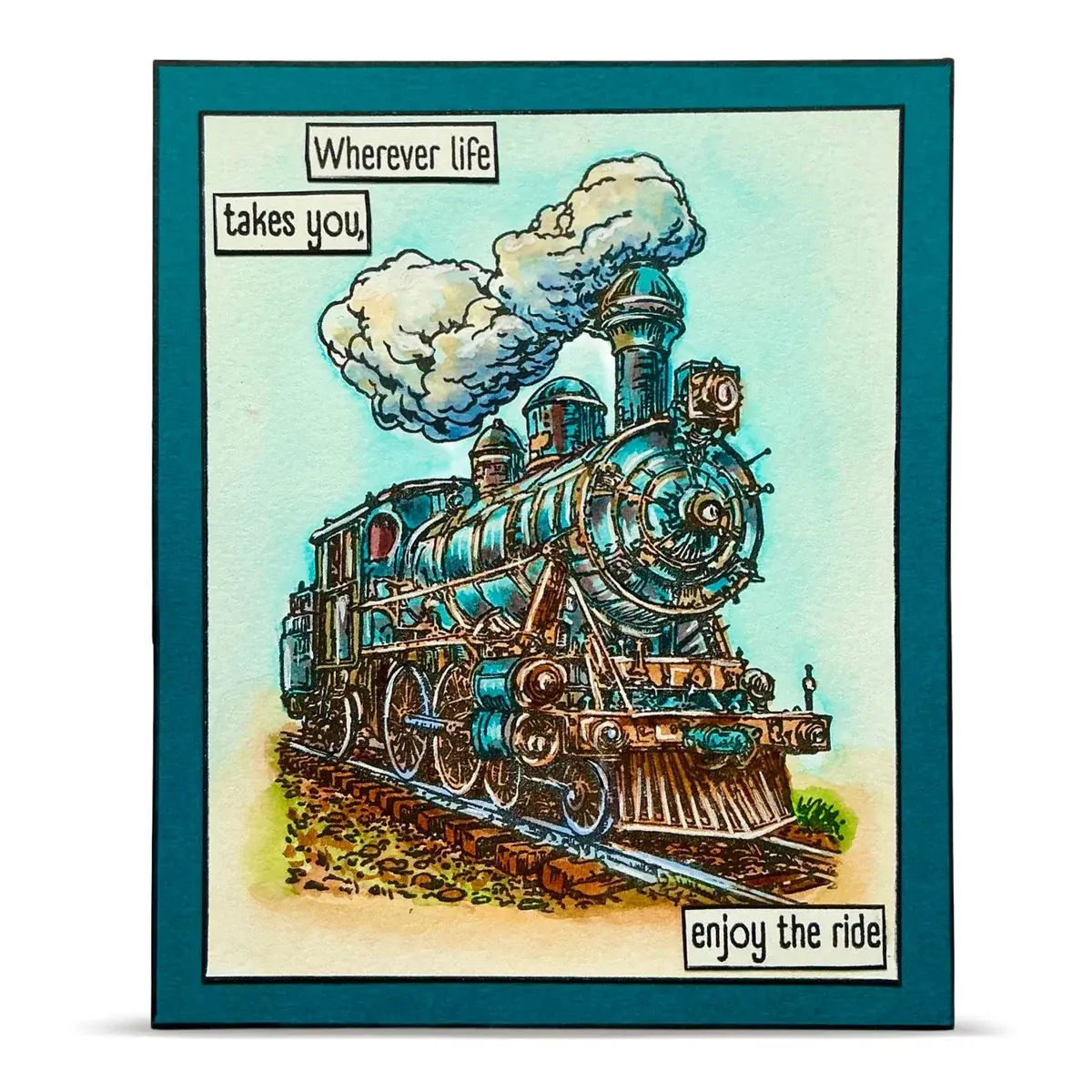 AALL & CREATE AALL & CREATE AUTOUR DE MWA #1455 ENJOY THE RIDE A6 CLEAR STAMP SET