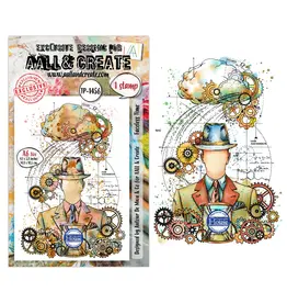 AALL & CREATE AALL & CREATE AUTOUR DE MWA #1456 FACELESS TIME A6 CLEAR STAMP SET
