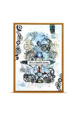 AALL & CREATE AALL & CREATE AUTOUR DE MWA #1456 FACELESS TIME A6 CLEAR STAMP SET
