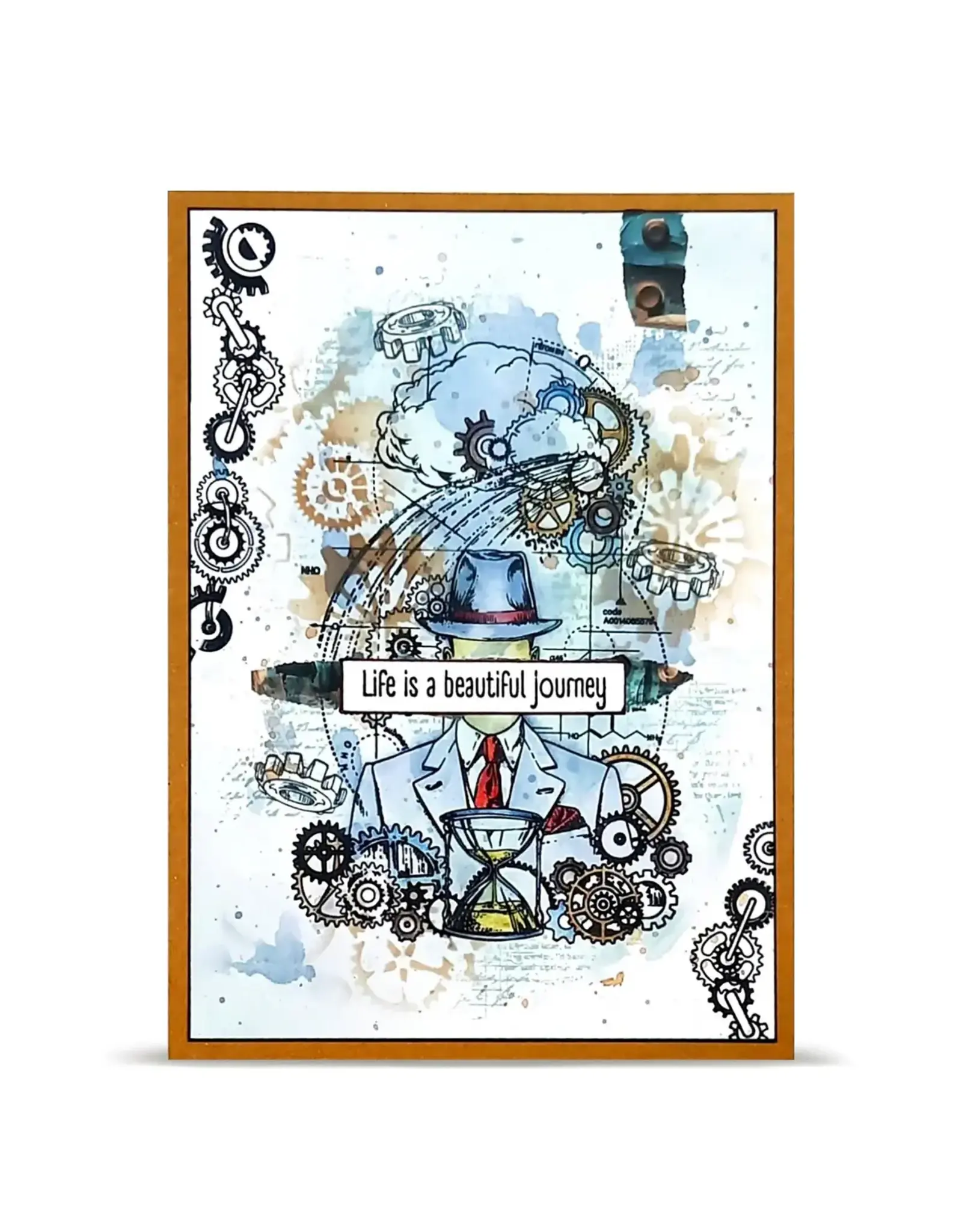 AALL & CREATE AALL & CREATE AUTOUR DE MWA #1456 FACELESS TIME A6 CLEAR STAMP SET