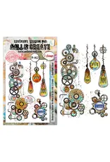AALL & CREATE AALL & CREATE AUTOUR DE MWA #1457 GEARLIGHT GLOW A6 CLEAR STAMP SET